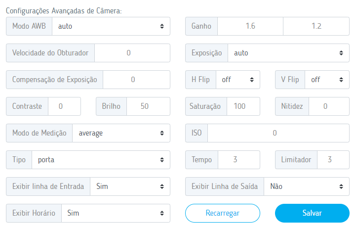 Configurações Avançadas