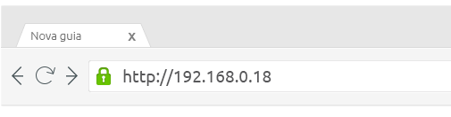 Inserindo IP no navegador